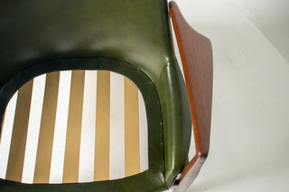 Ib Kofod-Larsen “Sälen” Seal Lounge Chair for OPE, Sweden — Afromosia & Moss Leather
