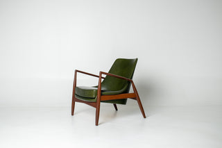Ib Kofod-Larsen “Sälen” Seal Lounge Chair for OPE, Sweden — Afromosia & Moss Leather