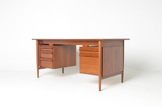 Ib Kofod Larsen Danish Modern Teak Executive Desk