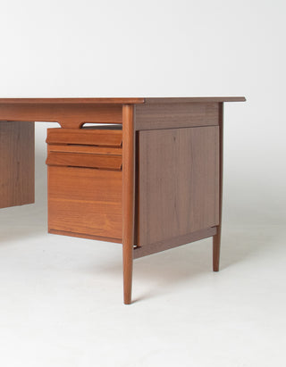 Ib Kofod Larsen Danish Modern Teak Executive Desk