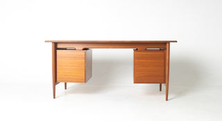 Ib Kofod Larsen Danish Modern Teak Executive Desk