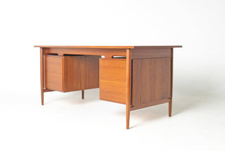 Ib Kofod Larsen Danish Modern Teak Executive Desk