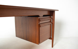 Ib Kofod Larsen Danish Modern Teak Executive Desk