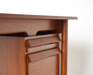 Ib Kofod Larsen Danish Modern Teak Executive Desk