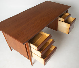 Ib Kofod Larsen Danish Modern Teak Executive Desk