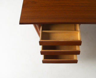 Ib Kofod Larsen Danish Modern Teak Executive Desk