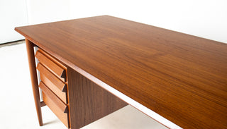 Ib Kofod Larsen Danish Modern Teak Executive Desk