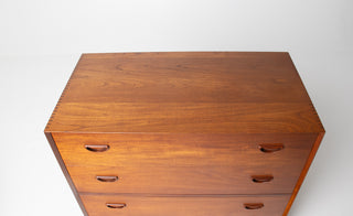 Peter Hvidt and Orla Mølgaard-Nielsen Round Solid Teak Vanity and Dresser