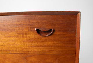 Peter Hvidt and Orla Mølgaard-Nielsen Round Solid Teak Vanity and Dresser