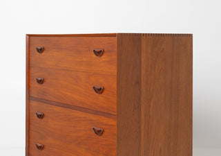 Peter Hvidt and Orla Mølgaard-Nielsen Round Solid Teak Vanity and Dresser