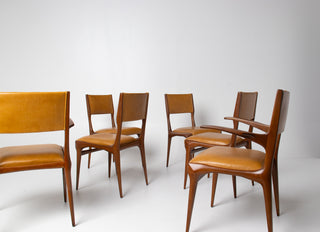 Carlo De Carli Model 671 Dining Chairs – Set of Six in Walnut for Singer & Sons