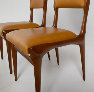 Carlo De Carli Model 671 Dining Chairs – Set of Six in Walnut for Singer & Sons