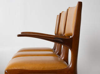 Carlo De Carli Model 671 Dining Chairs – Set of Six in Walnut for Singer & Sons