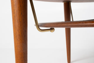 Peter Hvidt and Orla Mølgaard-Nielsen Round Solid Teak Coffee Table  Denmark, 1950s