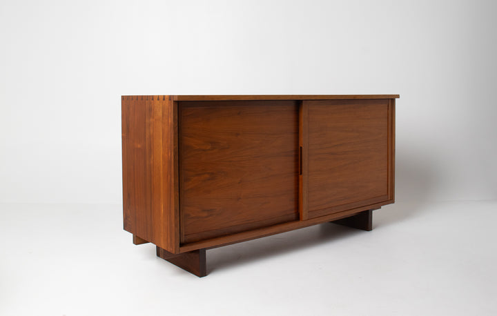 George Nakashima Studio Craft Credenza — Solid American Walnut, Live-Edge Top