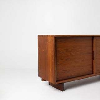 George Nakashima Studio Craft Credenza — Solid American Walnut, Live-Edge Top