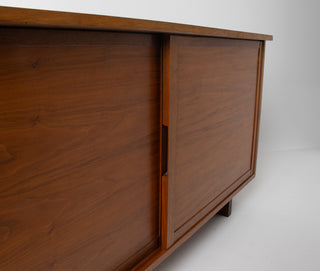 George Nakashima Studio Craft Credenza — Solid American Walnut, Live-Edge Top