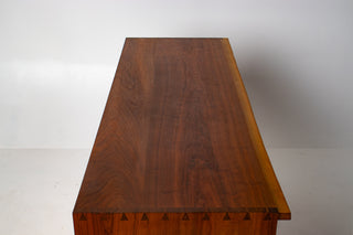 George Nakashima Studio Craft Credenza — Solid American Walnut, Live-Edge Top