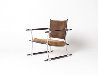 Stokke Rosewood & Suede Lounge Chair by Jens H. Quistgaard for Nissen Langaa