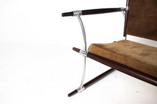 Stokke Rosewood & Suede Lounge Chair by Jens H. Quistgaard for Nissen Langaa