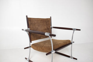 Stokke Rosewood & Suede Lounge Chair by Jens H. Quistgaard for Nissen Langaa
