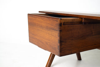 Jim Sweeney Soid Walnut Desk, California Studio Craft