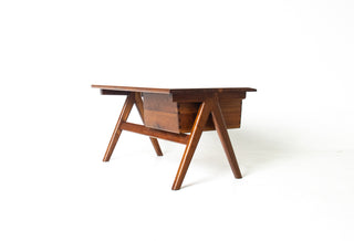 Jim Sweeney Soid Walnut Desk, California Studio Craft