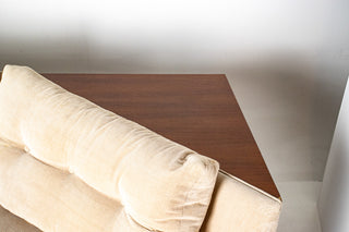 In process: Adrian Pearsall Walnut Platform Sectional Sofa with Integrated Corner Table