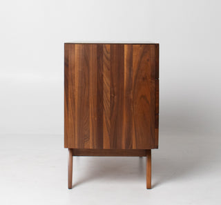 Solid Walnut Three Drawer Dresser by Ace-Hi with splayed legs