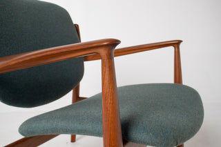 Finn Juhl Model 136 Lounge Chair for France & Son Circa 1950's