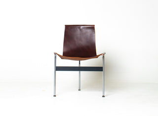 Set of 6 Katavolos, Littell & Kelley for Laverne “T” Dining Chairs in Oxblood Leather