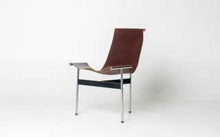 Set of 6 Katavolos, Littell & Kelley for Laverne “T” Dining Chairs in Oxblood Leather