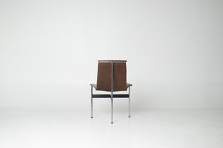 Set of 6 Katavolos, Littell & Kelley for Laverne “T” Dining Chairs in Oxblood Leather