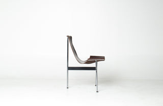Set of 6 Katavolos, Littell & Kelley for Laverne “T” Dining Chairs in Oxblood Leather