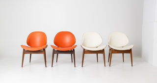 Seymour James Weiner for Kodawood Clam Shell Set of Four Dining Chairs