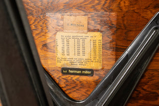 3rd Generation Eames Lounge Chair and Ottoman in Midnight Blue Leather