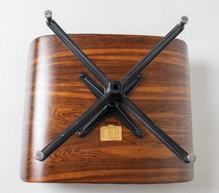 3rd Generation Eames Lounge Chair and Ottoman in Midnight Blue Leather