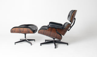 3rd Generation Eames Lounge Chair in Brazilian Rosewood and New Black Leather