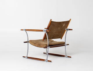 In Process: Stokke Rosewood & Suede Lounge Chair by Jens H. Quistgaard for Nissen Langaa