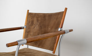 In Process: Stokke Rosewood & Suede Lounge Chair by Jens H. Quistgaard for Nissen Langaa