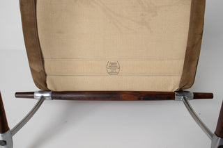 In Process: Stokke Rosewood & Suede Lounge Chair by Jens H. Quistgaard for Nissen Langaa