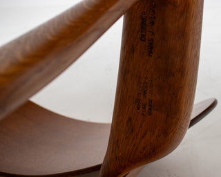 Pair of Hans Wegner CH22 Lounge Chairs in Oak