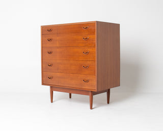 modern danish dresser Danish Modern 9-Drawer Teak Dresser with Steel Pulls
