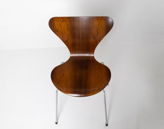 Set of 4 Arne Jacobsen for Fritz Hansen Series 7 Chairs in Rosewood Model 3107