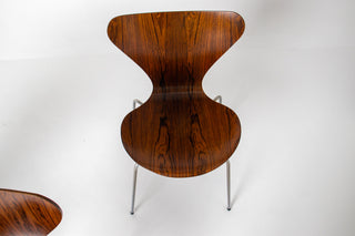 Set of 4 Arne Jacobsen for Fritz Hansen Series 7 Chairs in Rosewood Model 3107