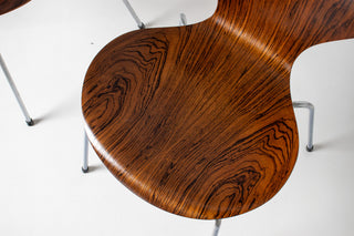 Set of 4 Arne Jacobsen for Fritz Hansen Series 7 Chairs in Rosewood Model 3107