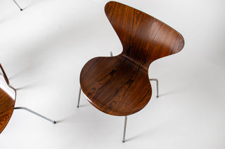 Set of 4 Arne Jacobsen for Fritz Hansen Series 7 Chairs in Rosewood Model 3107