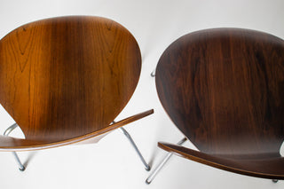 Set of 4 Arne Jacobsen for Fritz Hansen Series 7 Chairs in Rosewood Model 3107