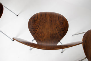 Set of 4 Arne Jacobsen for Fritz Hansen Series 7 Chairs in Rosewood Model 3107