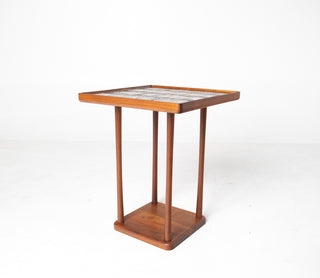 Jane & Gordon Martz Square Tile Side Table in Walnut